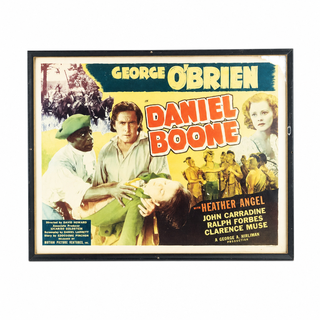 Framed movie poster, 'Daniel Boone'