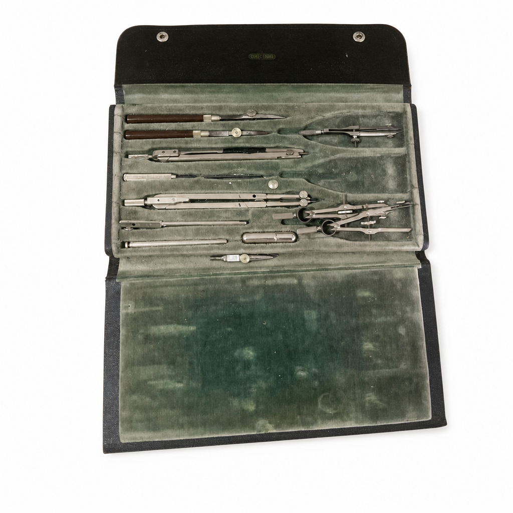 Mechanical Drafting Set in Fitted Case
