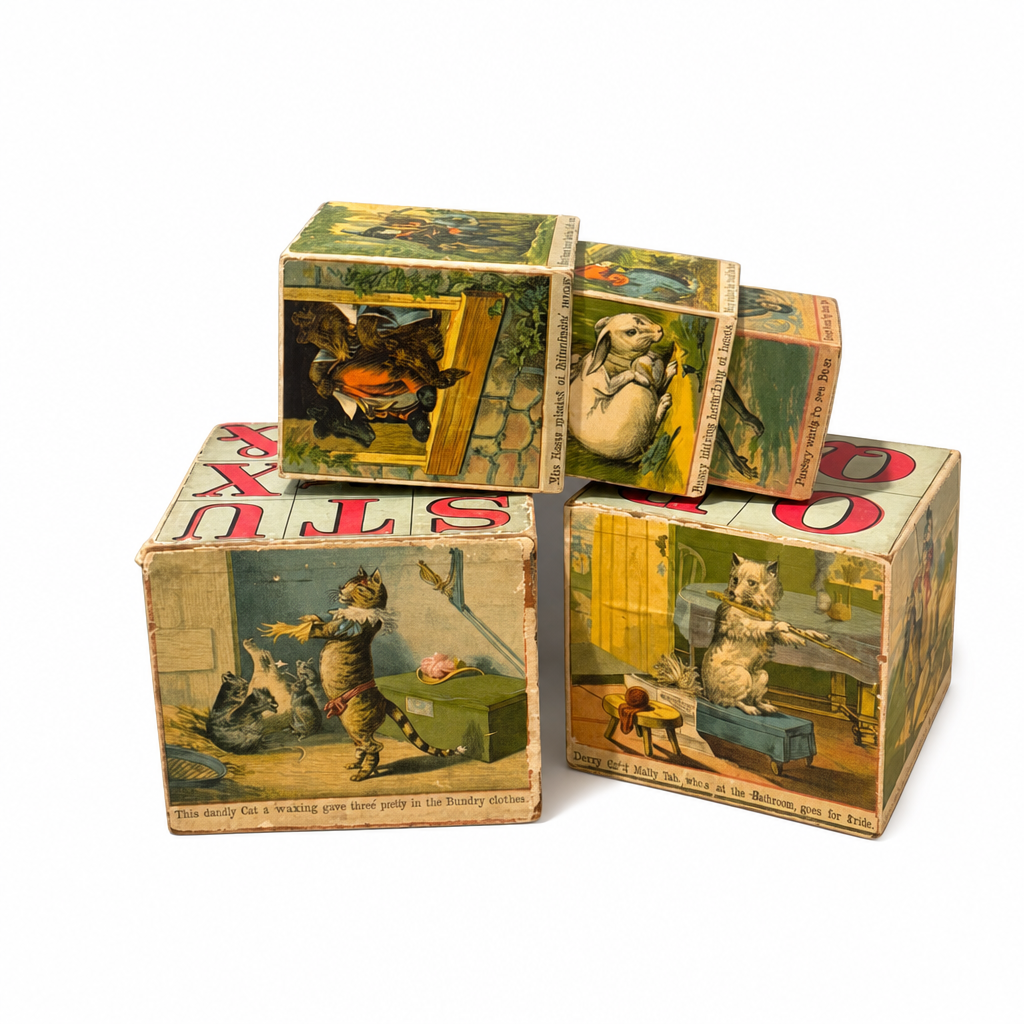 Chromolithographed Picture Blocks with Anthropomorphic Animals