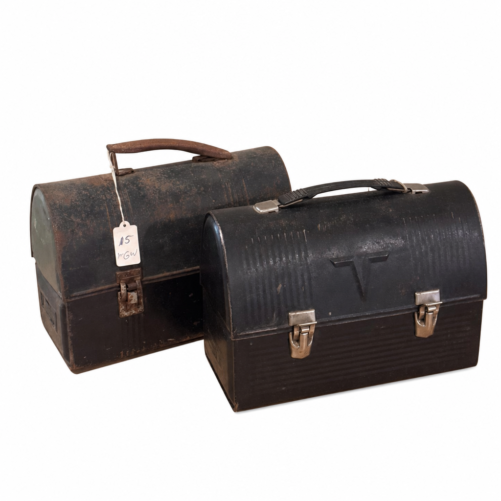The metal lunch boxes
