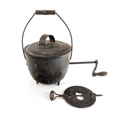 Vintage Hand-Cranked Corn Sheller & Damper