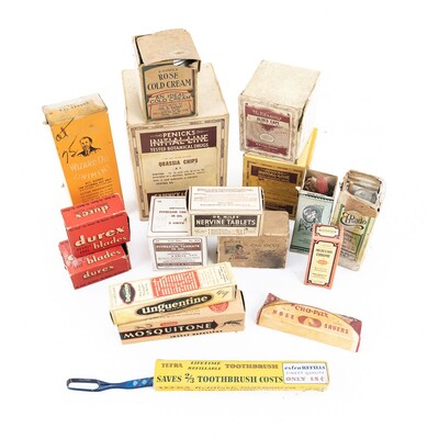 Vintage Boxes of Apothecary Items