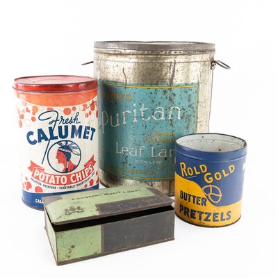 (4) Vintage Tins/Canisters