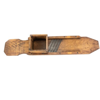 Antique Wooden Kraut/Slaw Cutter "Tombstone" Shape