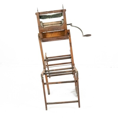Antique Wooden Clothes Wringer and Laundry Stand