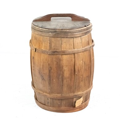 Vintage Large Wooden Cracker Barrel