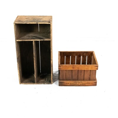 (2) Vintage Wooden Display Crates