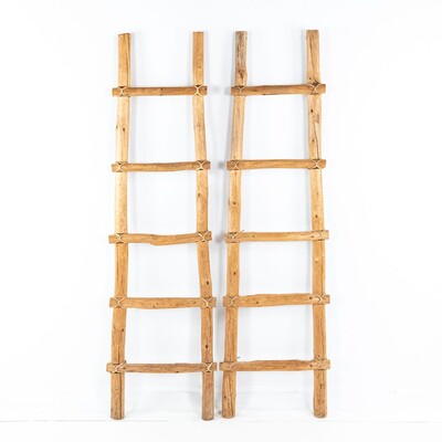 (2) Rustic Kiva Ladders
