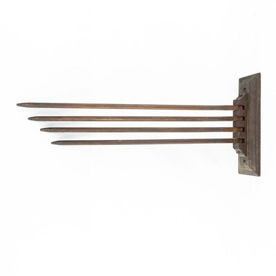 Vintage Wooden Wall-Mounted Clothes Drying Rack