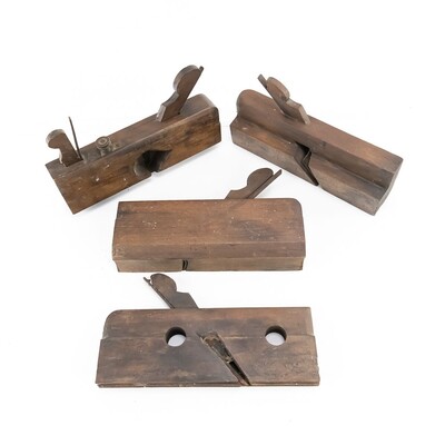 (4) Vintage Wooden Moulding Planes