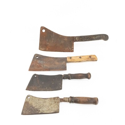 (4) Antique Meat Cleavers
