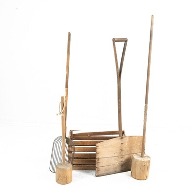 (4) Antique/Primitive Farm Tools
