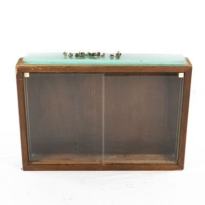 Wall Mount Wood and Glass Display Case