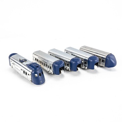 1930s Hoge Streamline 5 Piece Wind Up Train Set