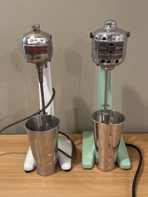 Pair of vintage countertop milkshake mixers