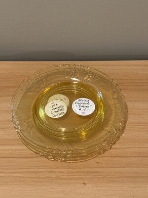 Stack of pressed and patterned glass plates