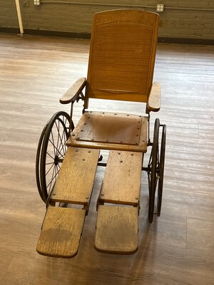 Early wooden wheelchair