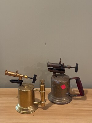 Pair of vintage brass blowtorches