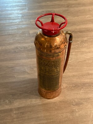 Vintage copper fire extinguisher