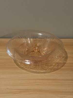 Simple glass bowl with gently curved sides