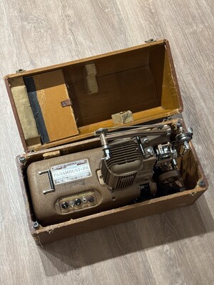Mid-20th-century Paramount 20 tube amplifier resting in its timeworn