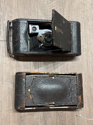 Antique folding bellows camera