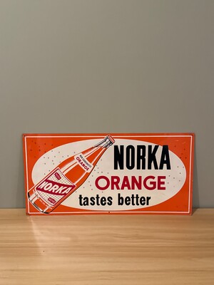 Norka Orange Tin Advertising Sign