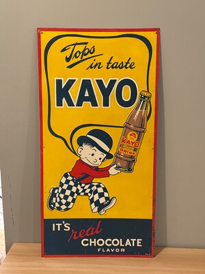 Kayo Chocolate Drink Tin Advertising Sign