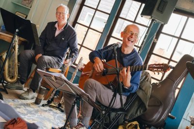 SECOND THURSDAY:  Live Music Lunch Hour with The Marco de Carvalho Trio featuring Hans Teuber and Jeff Busch photo 1
