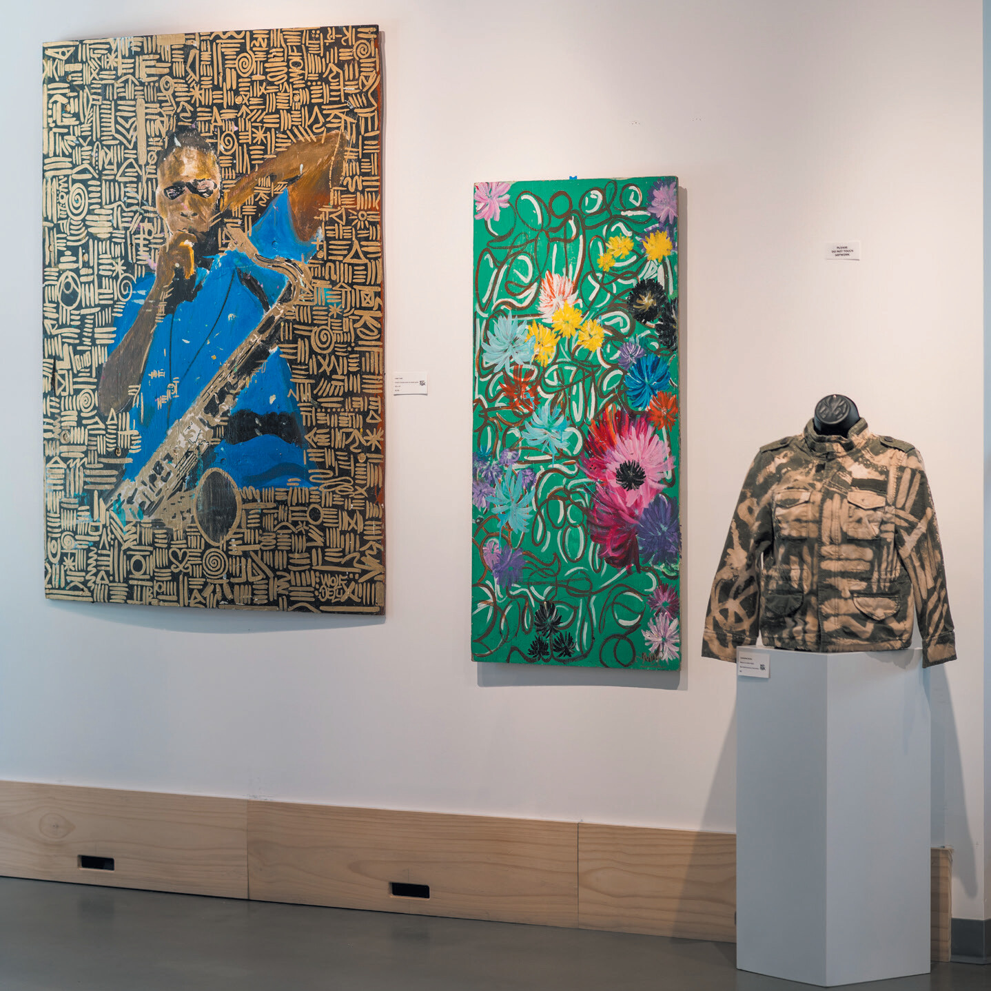 Art by Wolf Delux in ARTE NOIR gallery space. Photo by Hilary Northcraft.