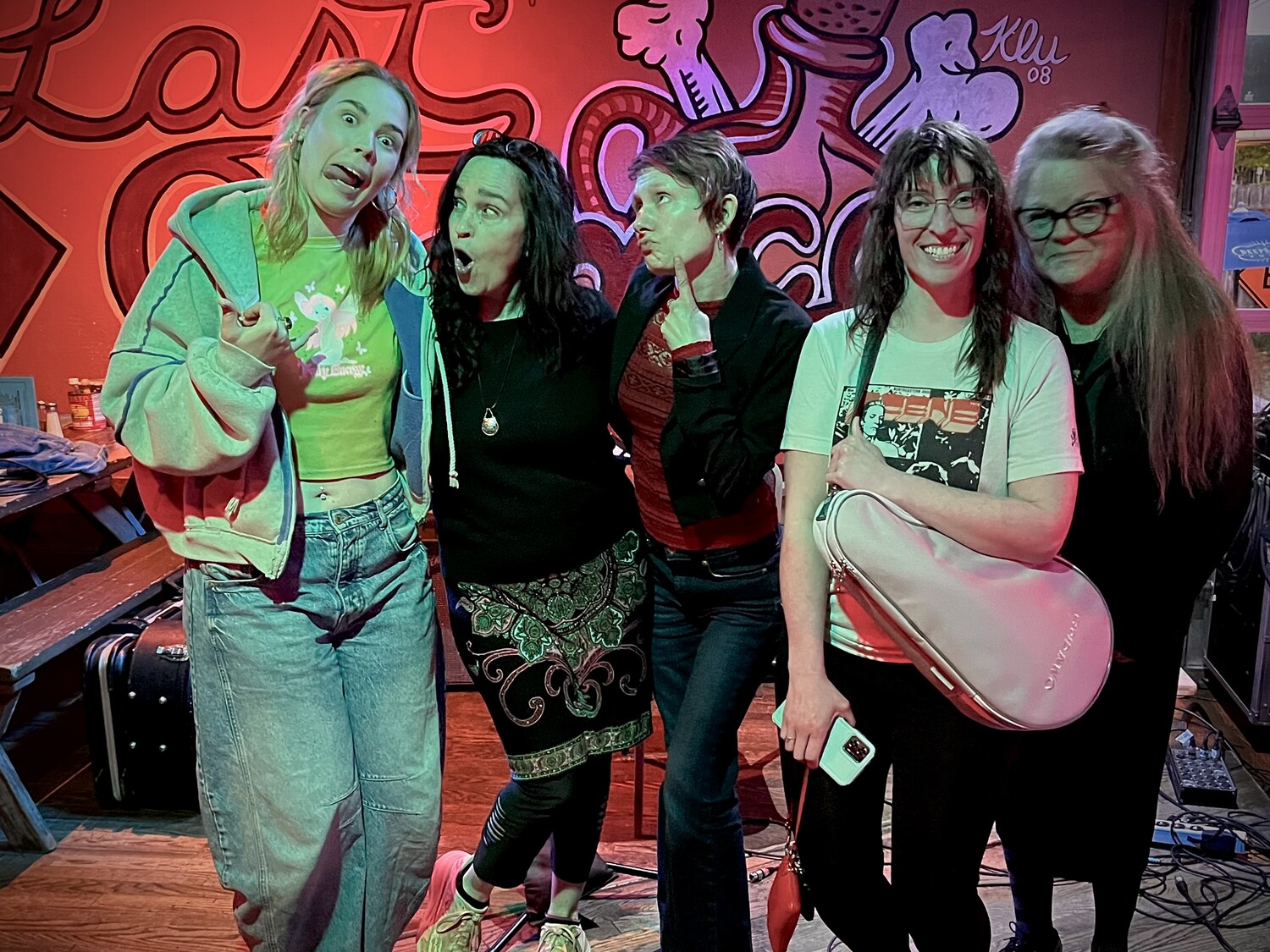 Harley with her songwriting students.