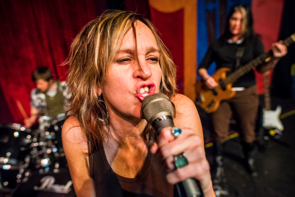 Gretta Harley performs with Mitch Ebert and Fiia McGann in These Streets, 2013. Photo by Charles Peterson.