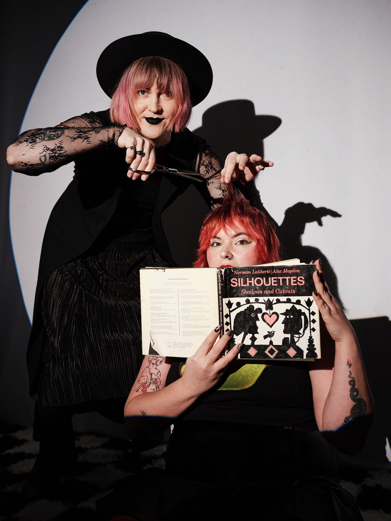 Zane Exactly (left) and Cass Bray, the duo behind Shadow Girls Cult and co-producers of Fussy Cloud Puppet Slam. Photo by Ethan Chiem.