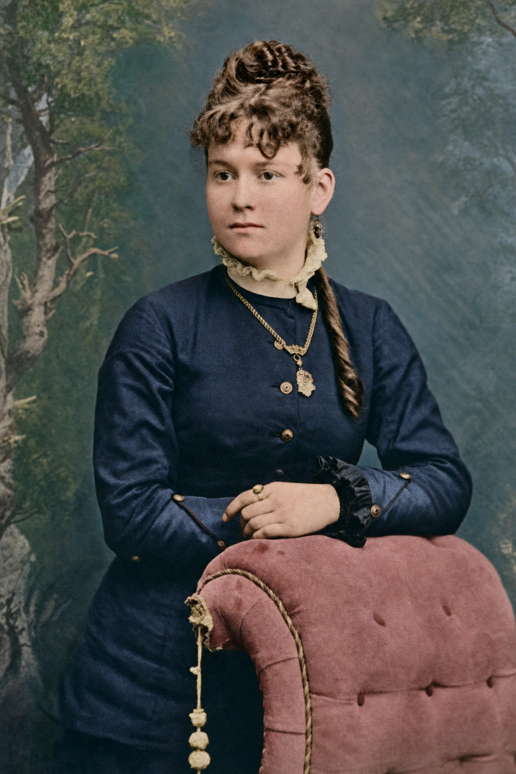 Harriet Hanson Hall, Seattle's first telephone operator, 1883