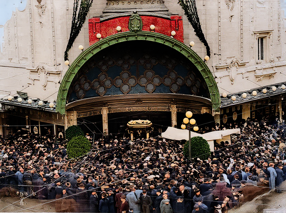 coliseum theatre entrance surrounded by crowd ca 1916 seattle 1087 0a1ce1 640