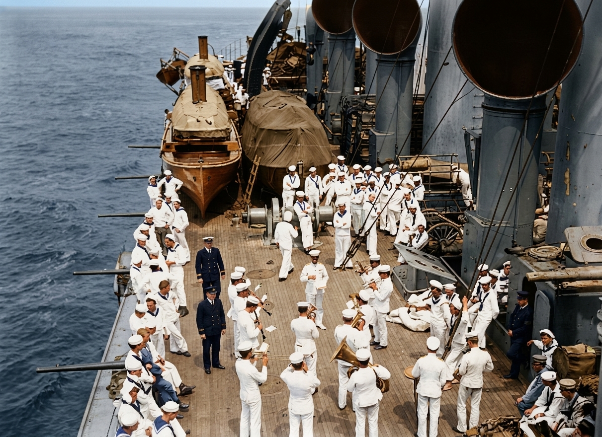 Naval Reserves at Concert Aboard the USS Seattle
