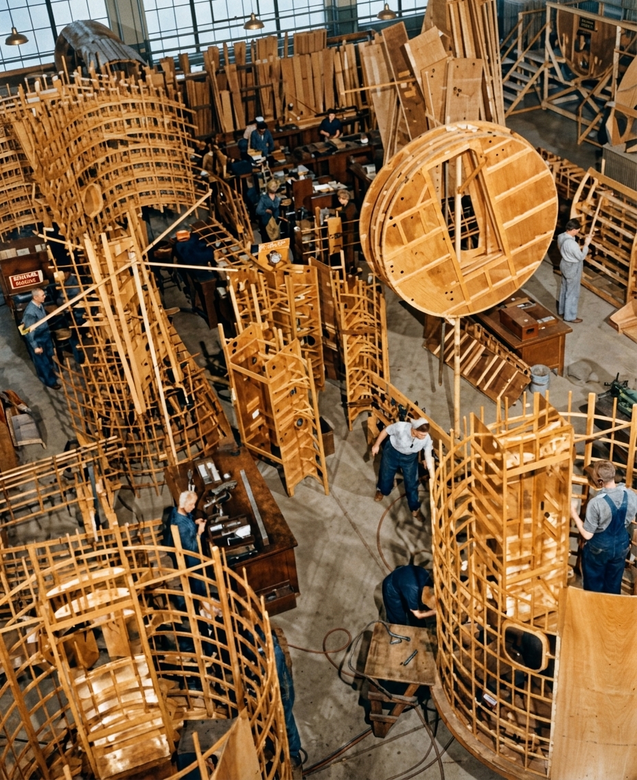 B-17 Fuselage Frames at Boeing