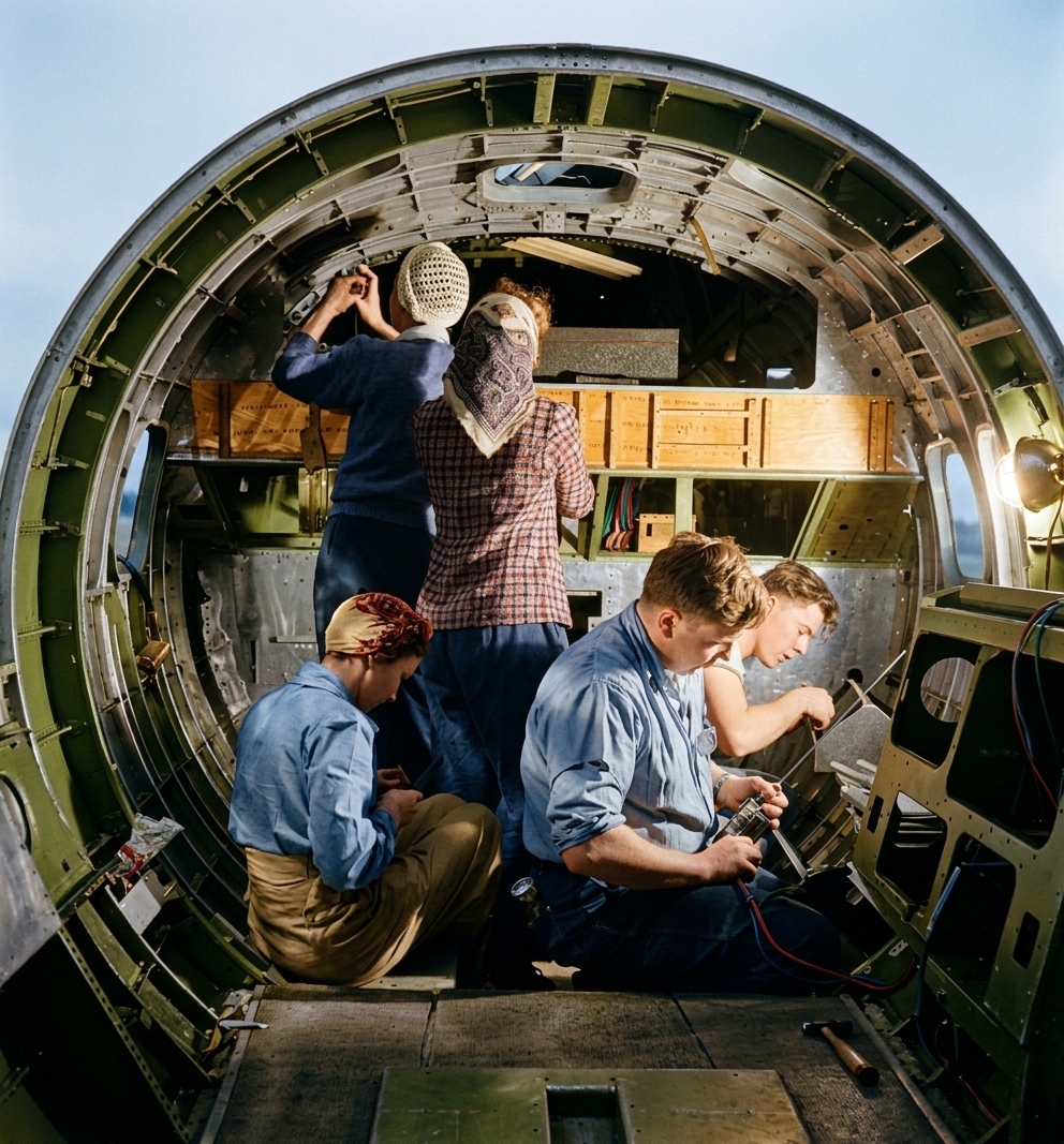 Inside a B-17 Fuselage at Boeing
