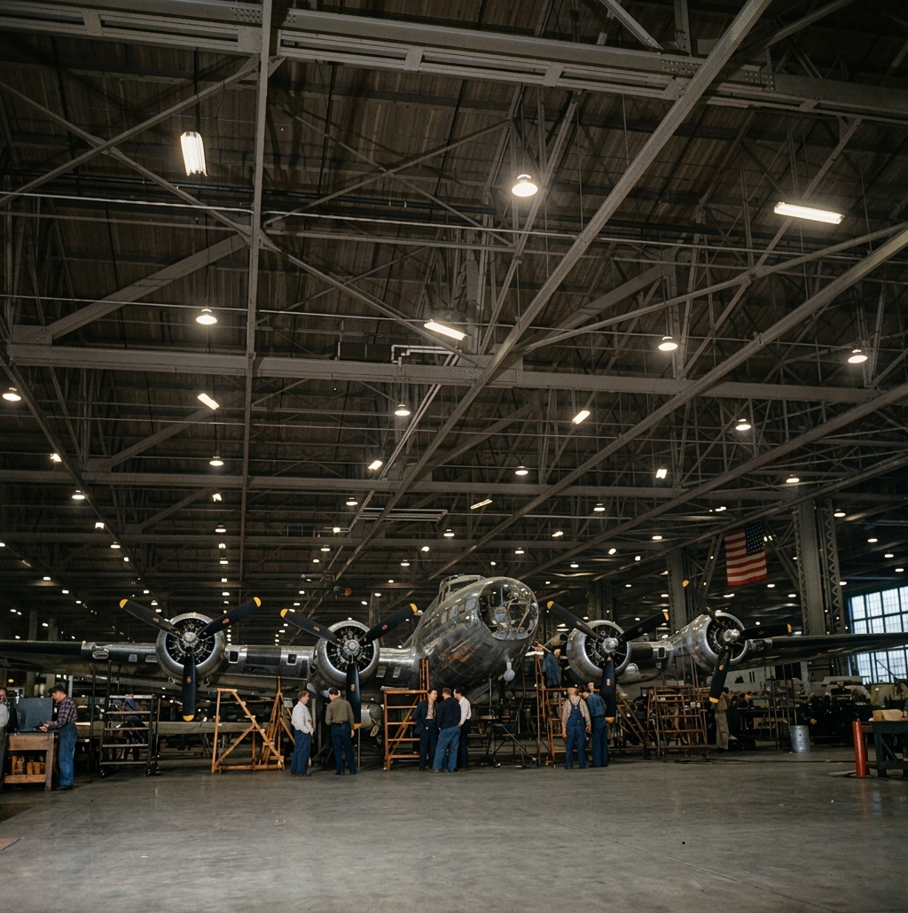 B-17 Flying Fortress on the Boeing Line