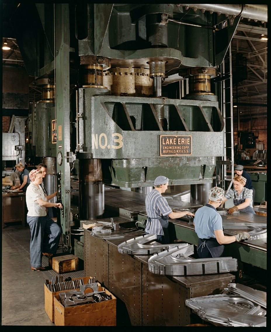 Women at the Hydraulic Press, Boeing Plant
