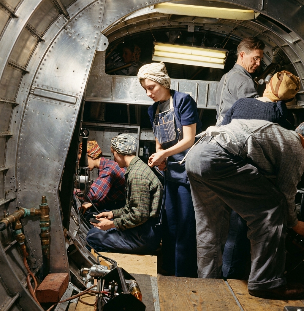 Inside a B-17 Fuselage at Boeing