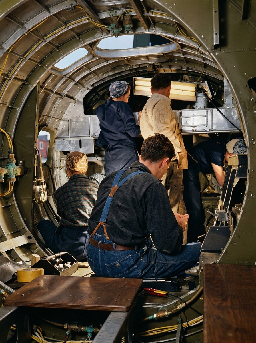 Inside a B-17 Fuselage at Boeing