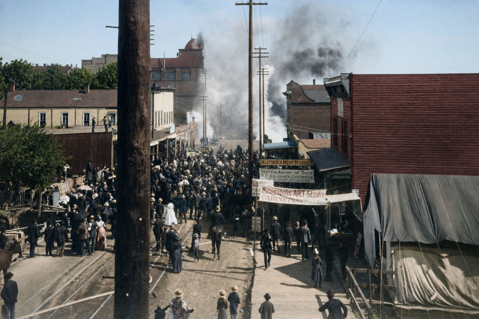 Great Seattle Fire at First and Madison, June 6, 1889