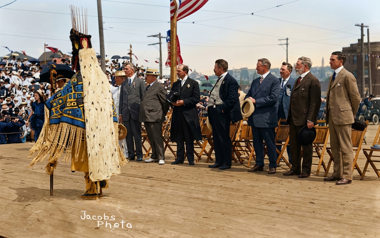 President Taft greeted at Alaska-Yukon-Pacific Exposition, 1909