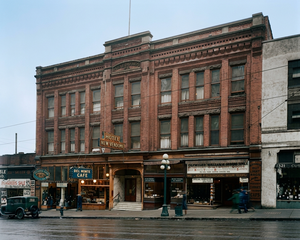 Hotel New Vendome, First Avenue facade