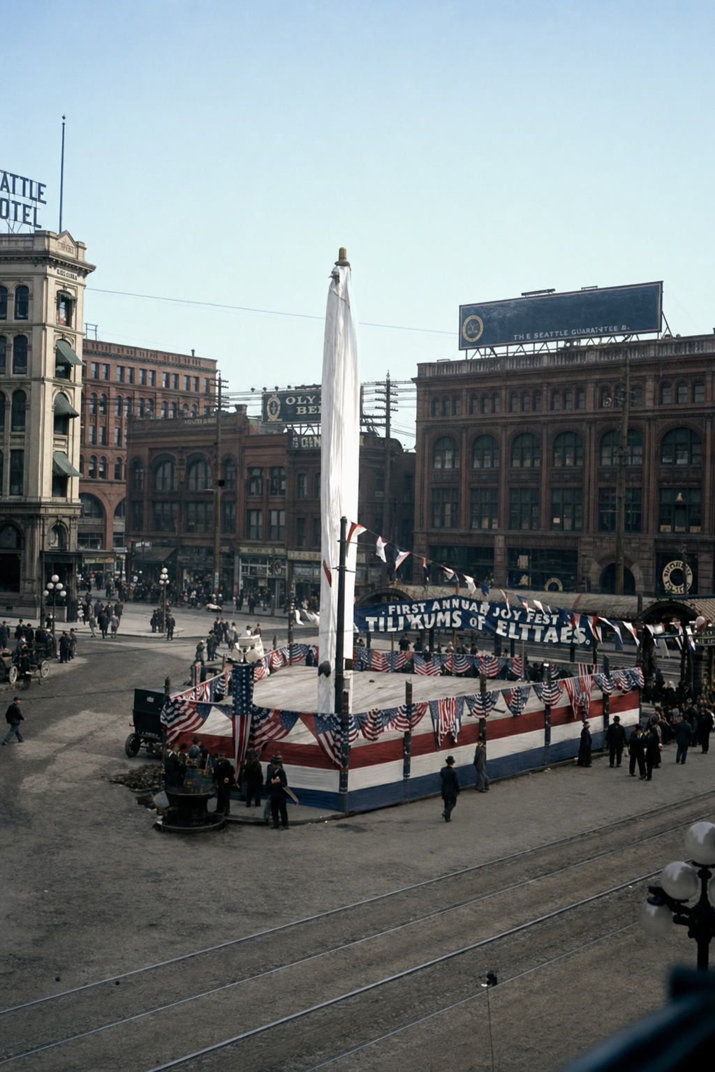 First Annual Joy Fest of the Tilikums of Elttaes, Pioneer Square, 1911
