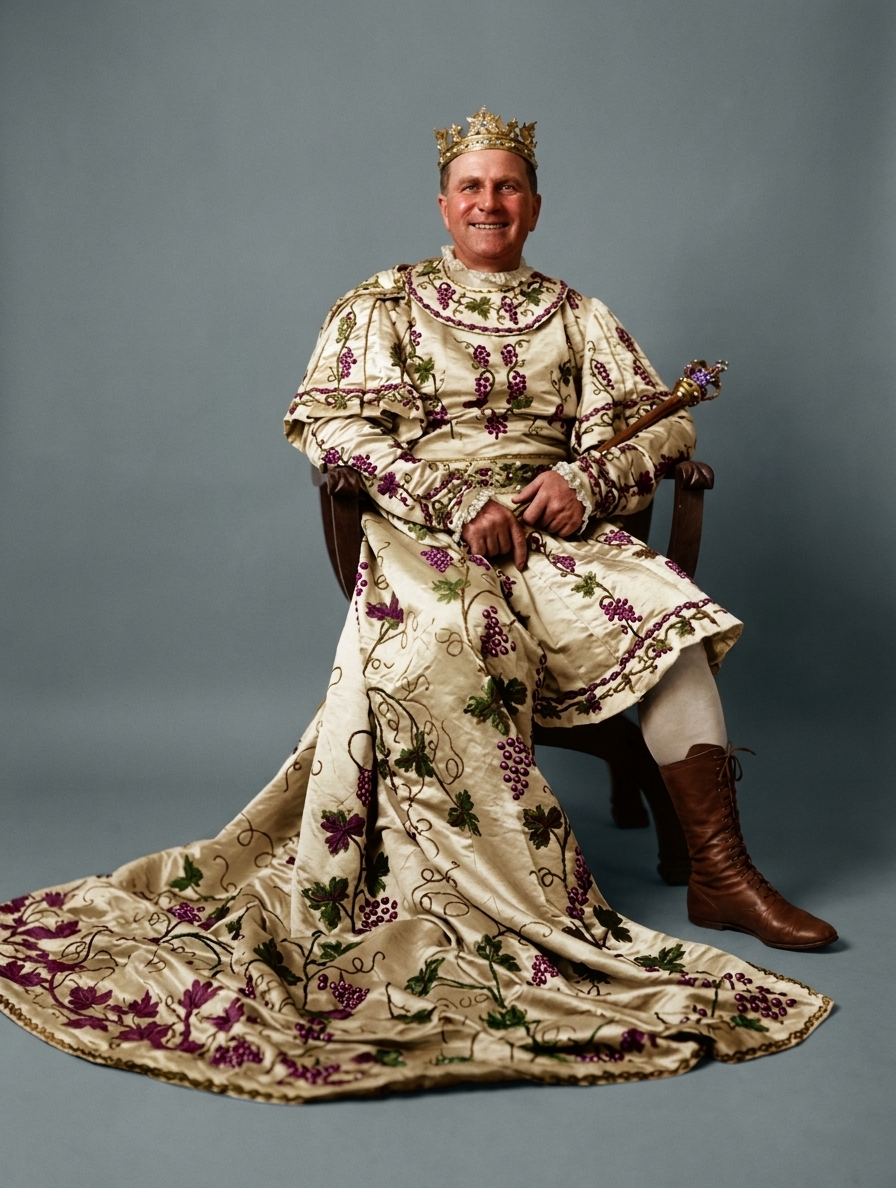 Potlatch King Edgar in royal regalia, 1911