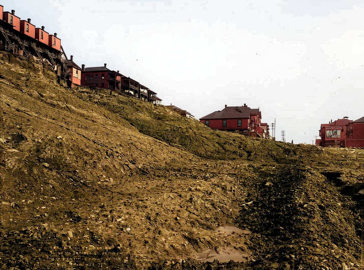Jackson Street regrade landslide, 1910