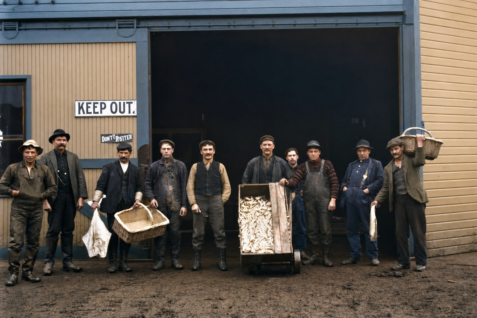 Workers at Booth's Oysters, Seattle, c. 1910