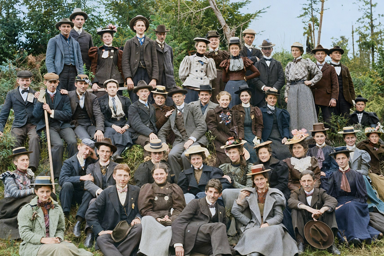 Seattle High School Class of 1898 group portrait